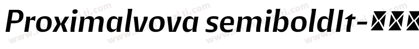Proximalvova semiboldIt字体转换